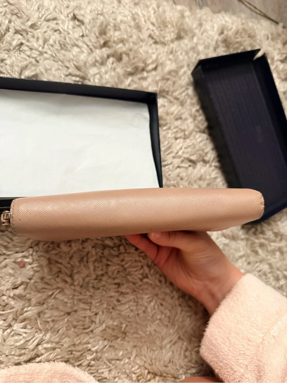 Prada Wallet blush pink nude
